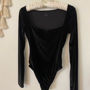 Urban outfitters velvet V cut bodysuit